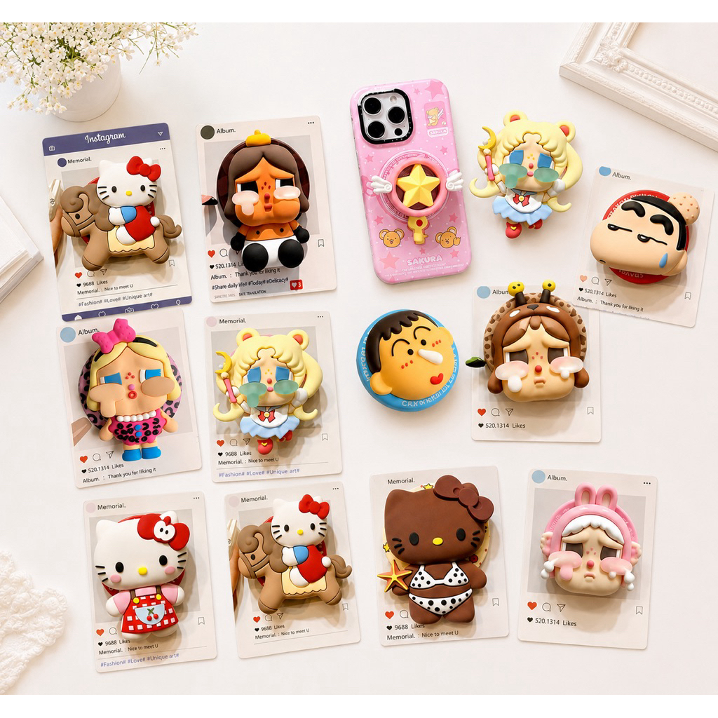 (ส่งทันที!) Supercase | Magnatic Griptok Popsocket แม่เหล็ก ขาตั้งมือถือ กริ๊บท็อก กริ๊บต็อก คิตตี้ผิวแทน