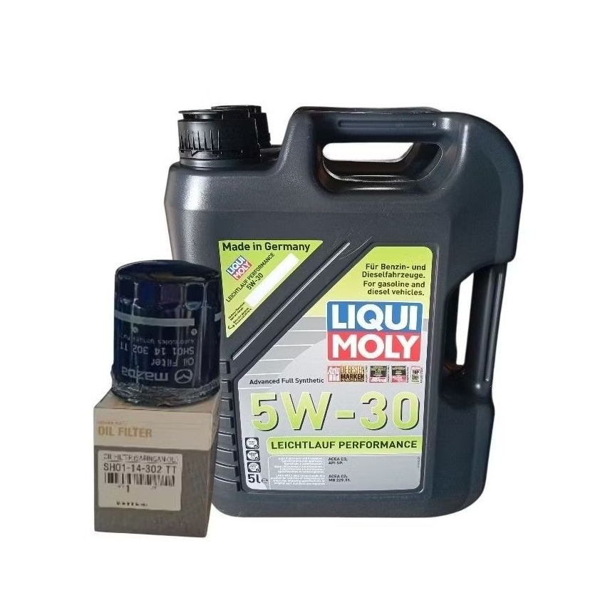 น้ำมันเครื่อง Liquid moly  5w-30 สังเคราะห์แท้ 5ลิตร+แถมกรองแท้ ใช้ได้กับรถดีเซล,เบนซินที่มีPDFและไม