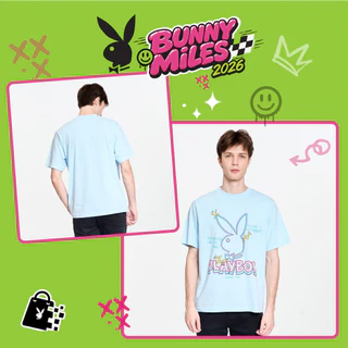 PLAYBOY 06PB เสื้อยืด เสื้อผ้าผู้ชาย/เสื้อ/เสื้อยืดสีน้ำเงิน รุ่น P1MT265TB068BL