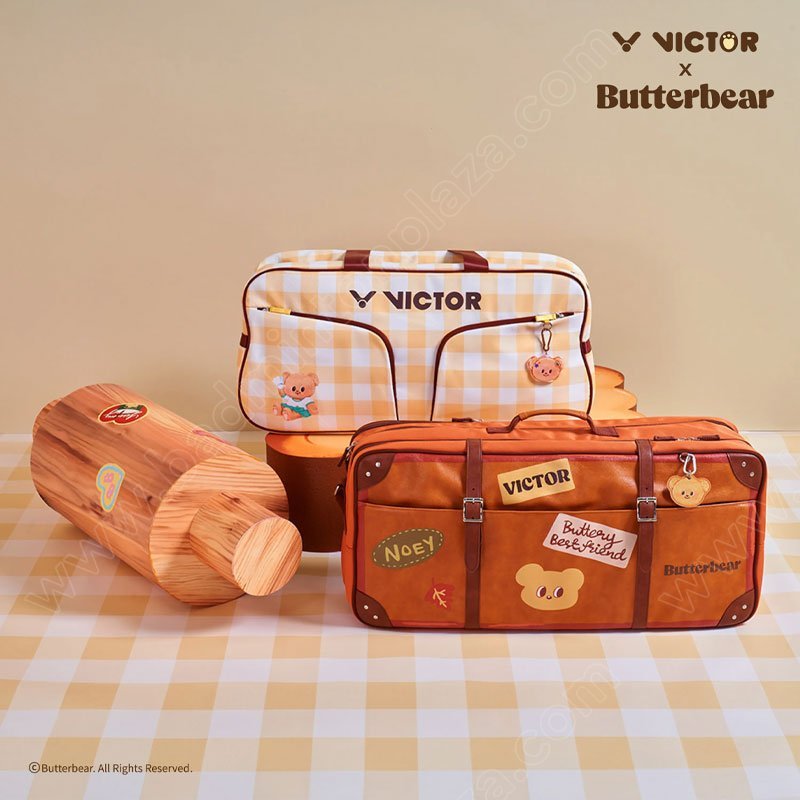 【 ลิขสิทธิ์แท้ VICTOR 】กระเป๋าแบดมินตันวิคเตอร์ทรงสี่เหลี่ยม x Butterbear (BR565XBTB)