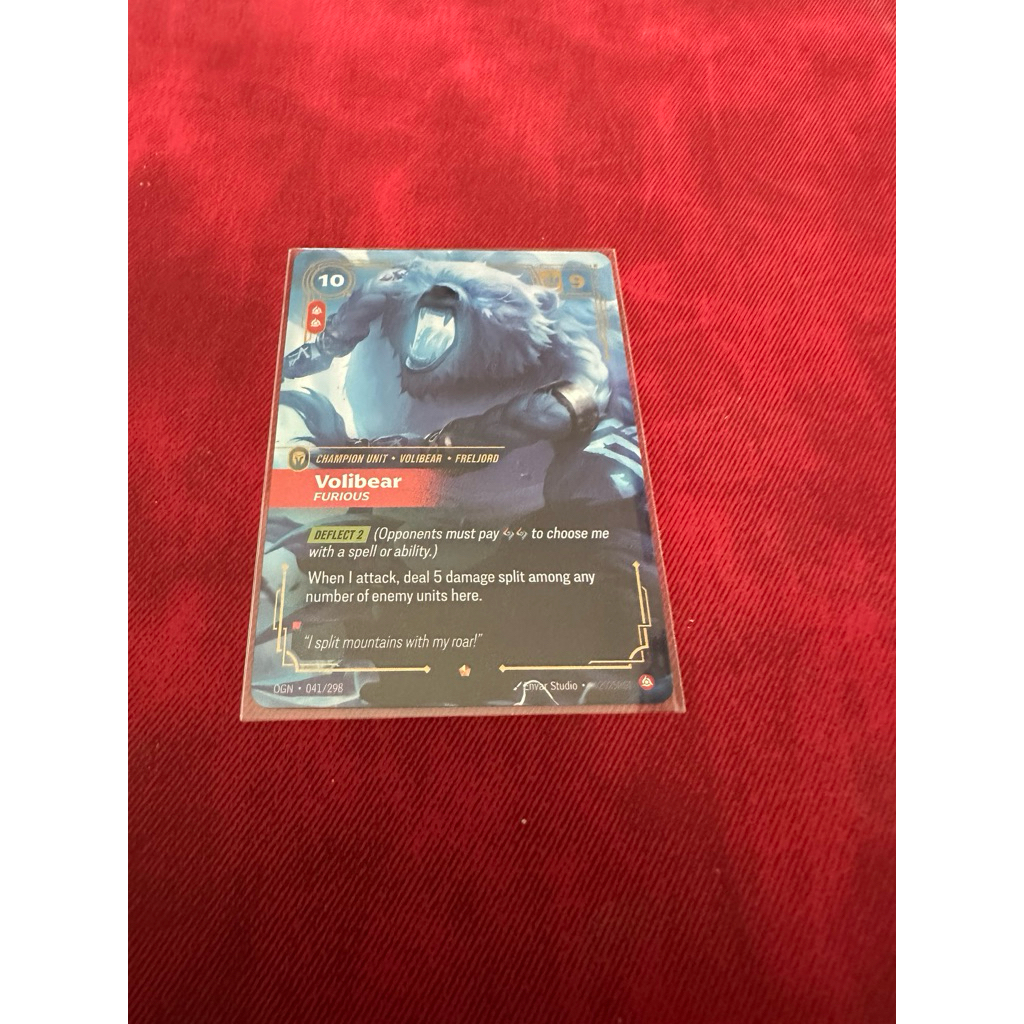 Volibear Furious TCG League of Legends Card Game ระดับ Epic ชุด Origins