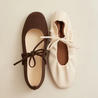 [โปรดอ่านคำแนะนำไซส์] Flynn- Ballet Flats Room Service Collection &removable straps รองเท้าคัทชู นุ่มฟู ถอดสายเปลี่ยนได้