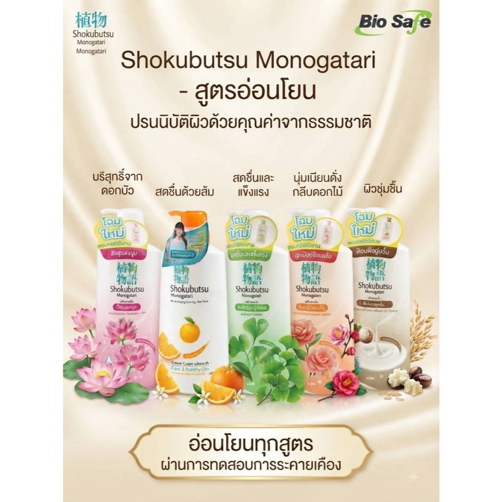 [โฉมใหม่] [1 ฟรี 1] SHOKUBUTSU ครีมอาบน้ำ โชกุบุสซึ ขวดปั๊ม 400 มล.