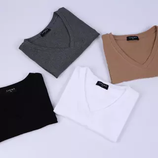 CHEWA Vivee Tee - เสื้อคอวี - V15