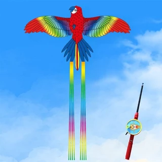 2026 รูปแบบใหม่ ว่าว ว่าวเครื่องบินสุดเท่ พิมพ์ลาย ตัวใหญ่ 165 cm สีสดใส แถม - แผงกั้นเส้น 50 เมตร