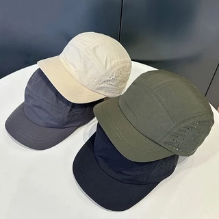 Hotcap ชิปปิ้ง💕หมวกกันแดดปีกสั้น น้ำหนักเบา ระบายอากาศได้ดี แห้งเร็ว เหมาะสำหรับเล่นกีฬาฤดูร้อน เรียบง่ายและทันสมัย