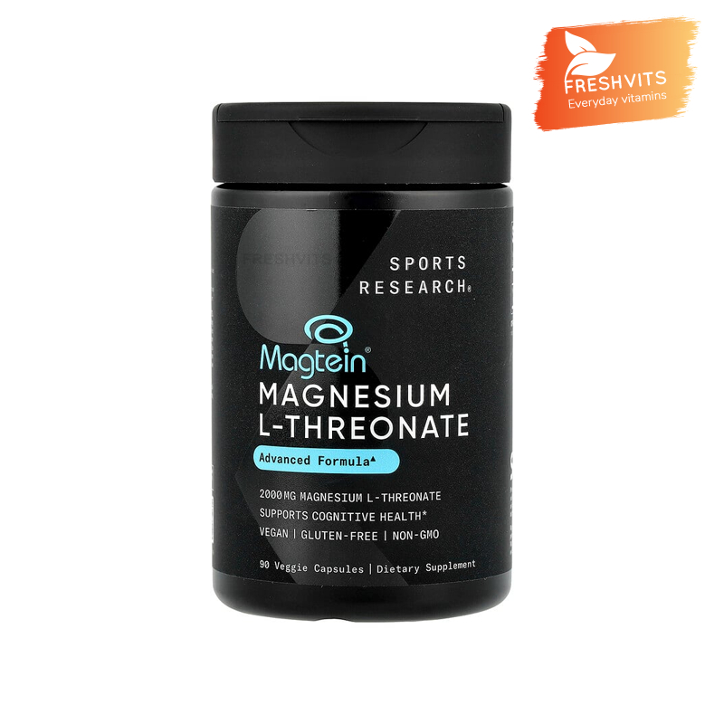 Sports Research, Magtein®, Magnesium L-Threonate, 90 Veggie Capsules (666 mg per Capsule)