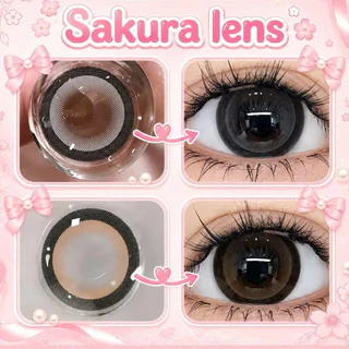 ส่งด่วนทุกวัน‼️คอนแทคเลนส์ Sakura Brown - Wink Lens / Pitchy Lens สีน้ำตาลขนาดตาโต