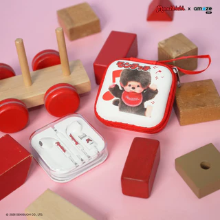 Amaze one Monchhichi Earphone หูฟังมีสาย AUX 3.5 / TypeC ลายลิขสิทธิ์แท้มอนชิชิ รุ่น A-MCE014 / A-MCE015 - ประกัน 1 ปี