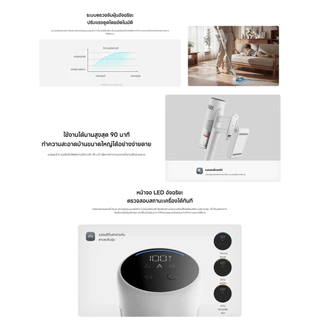 Mijia Vacuum Cleaner 4 ที่ดูดฝุ่น | แรงดูดเทอร์โบ 230AW | ใช้งานได้นานสูงสุด 90นาที | ระบบกรอง 5 ขั้นตอน | หน้าจอ LED