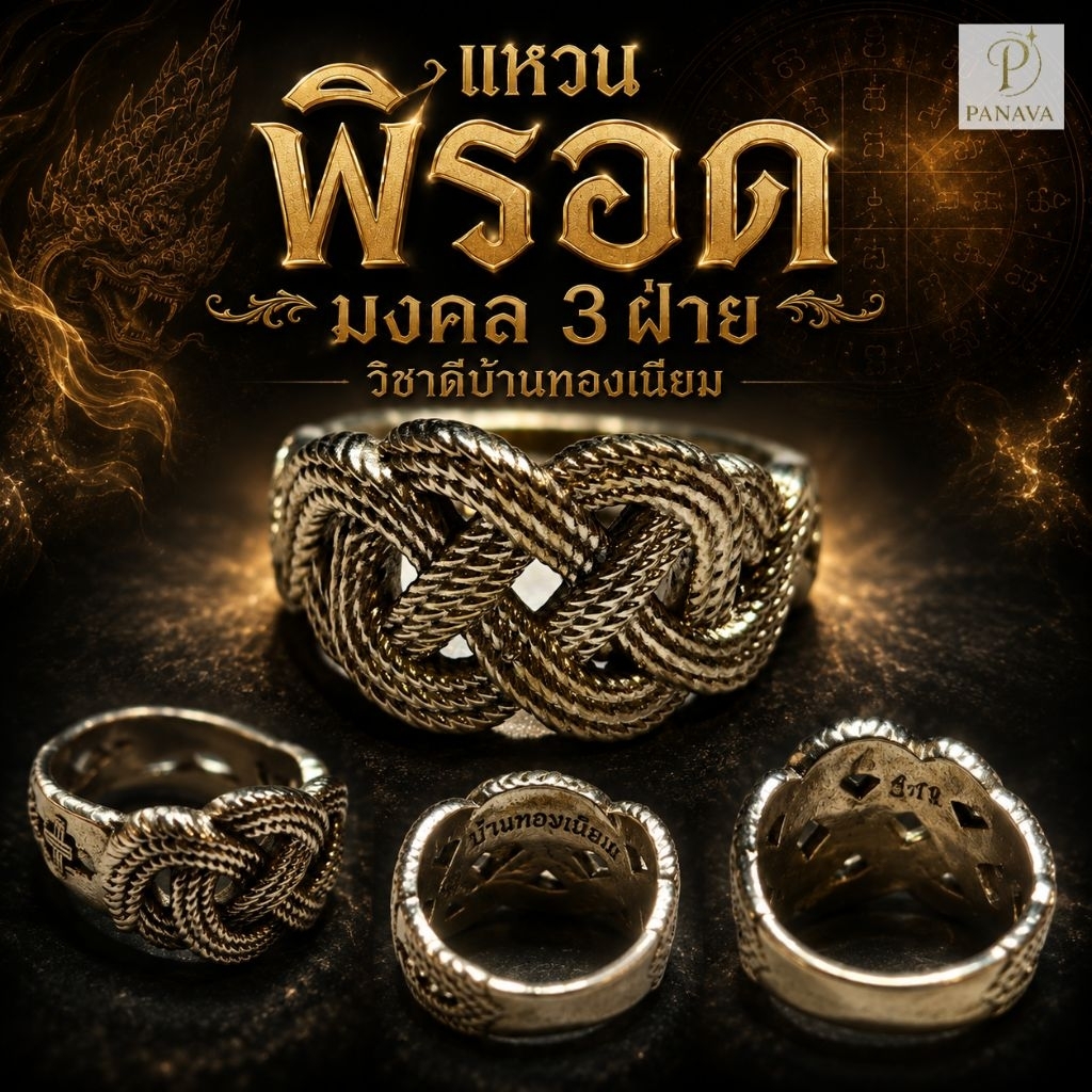 แหวนพิรอด มงคล 3 สาย