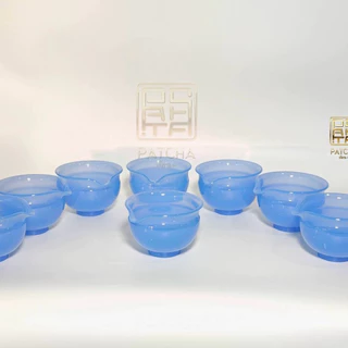 ถ้วยภัทฉะสีฟ้า "แพรวนภา" Brand Patcha (ภัทฉะ) BPA-Free Copolyester ตกไม่แตก