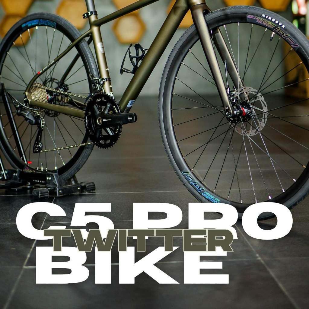 Twitter Mosso C5 Pro จักรยานเสือหมอบ เฟรมอะลูมิเนียม ชุดขับ Shimano 105/Retrospec 2x12 สปีด ไฮดรอลิค