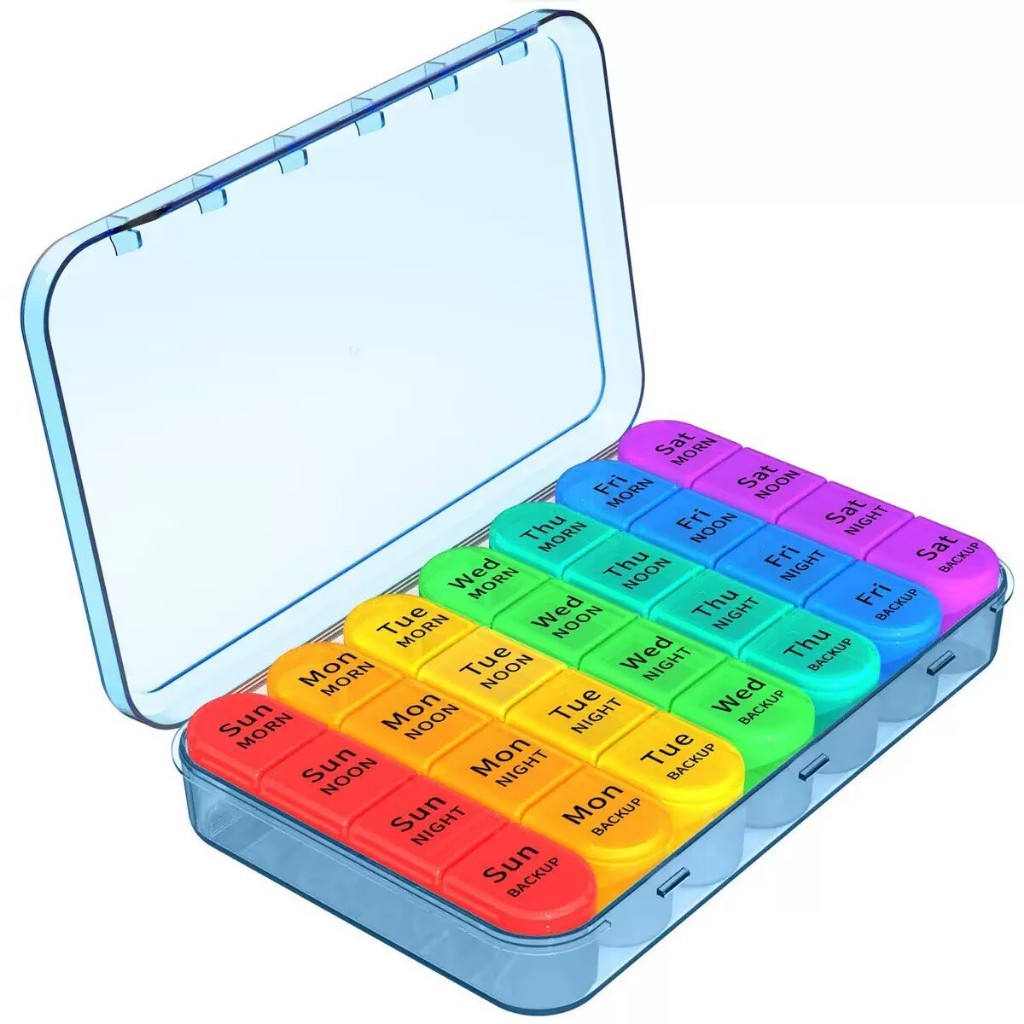 Weekly Pill Organizer 7 Day 4 Times a Day, Large Pill Box, Daily Pill Organizer to Hold Medicine, Me