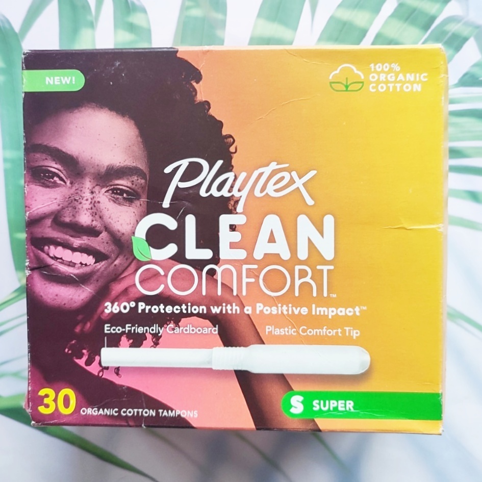 (Playtex®) Clean Comfort Organic Cotton Tampons Super 30 Pieces ผ้าอนามัยแบบสอด เหมาะกับวันมามาก