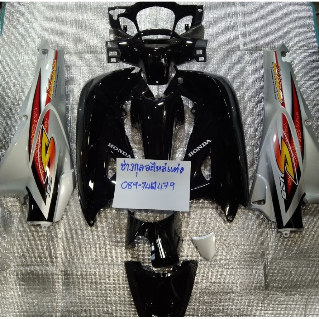 Bộ màu Wave125S đầu chốt khóa tròn màu đen phần cuối đồng công nghệ ABS gồm 13 chi tiết lắp ghép chặt chẽ