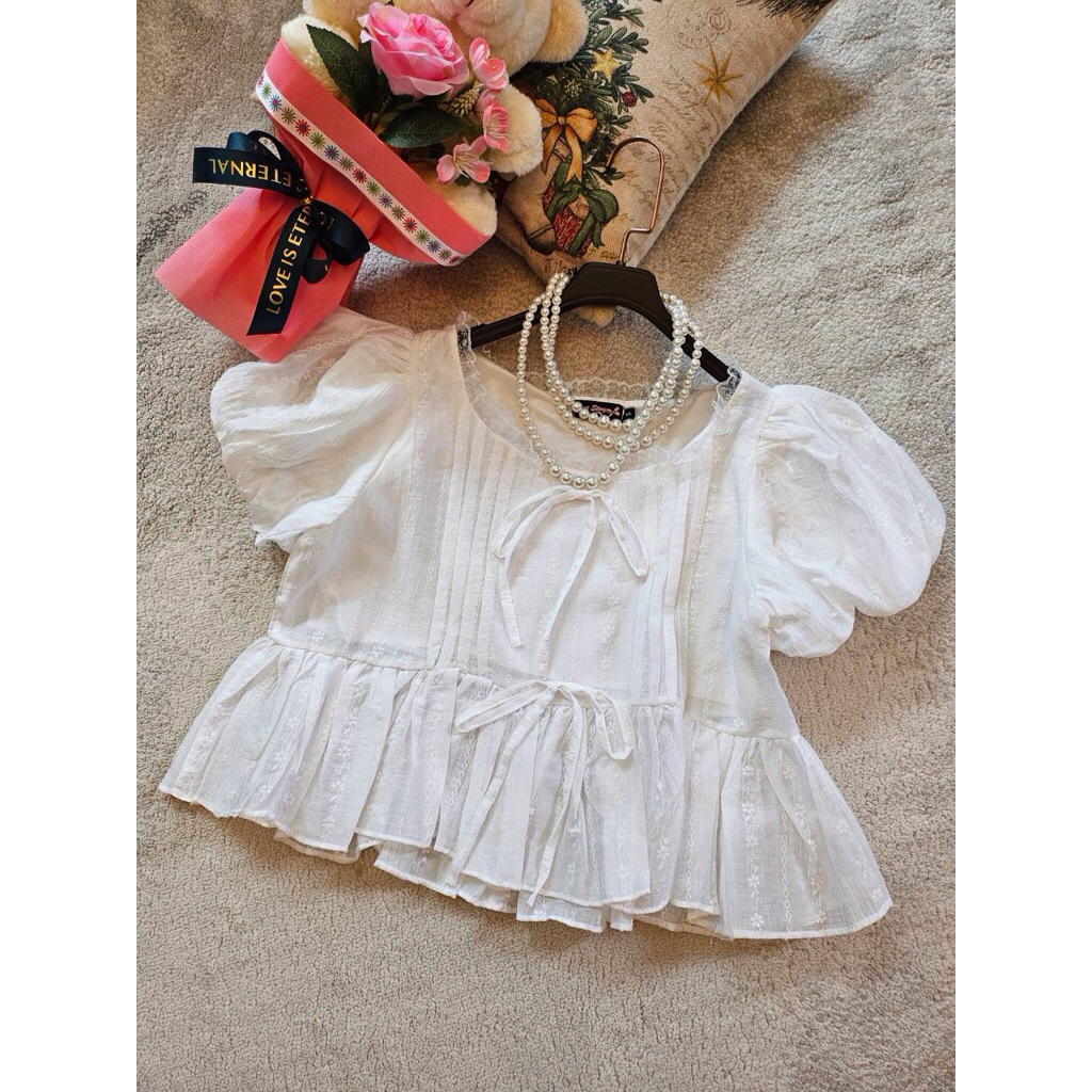 เสื้อรุ่น Dolly top สไตล์คุณหนู Ls 029