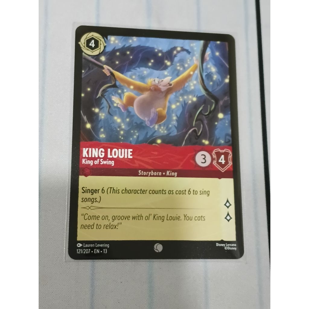 King Louie King of swing 121/207 en13 Disney Lorcana Trading card game