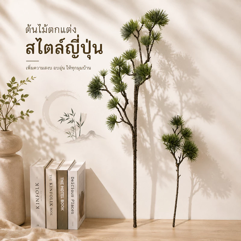 ต้นไม้ตกแต่งสไตล์ญี่ปุ่น ต้นสนญี่ปุ่นประดิษฐ์ แต่งบ้านสไตล์ญี่ปุ่น เพิ่มความสงบและอบอุ่นให้มุมบ้าน