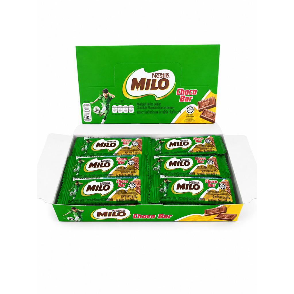 ไมโล ช็อกโกบาร์ Milo choco bar 6 g ไมโลช็อคโกแลต 24 ชิ้น