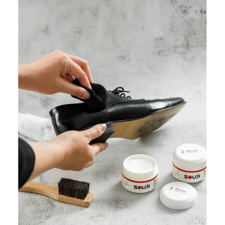 💥ส่งด่วน⚡️SOUJI SHOES WAX 🔥แว็กซ์ดูแลเครื่องหนัง บำรุงหนังให้เงาสวย ไม่ทิ้งคราบมันเยิ้ม FREE ฟองน้ำ