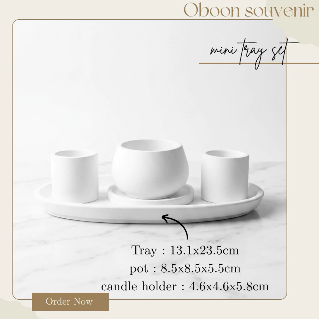 เซทเชิงเทียนไซซ์เล็ก MINI TRAY SET กระถางธูปพร้อมเชิงเทียน สไตล์มินิมอล มีเชิงเทียนสองแบบ เลือกสีได้ พรีออเดอร์ 5-7 วัน