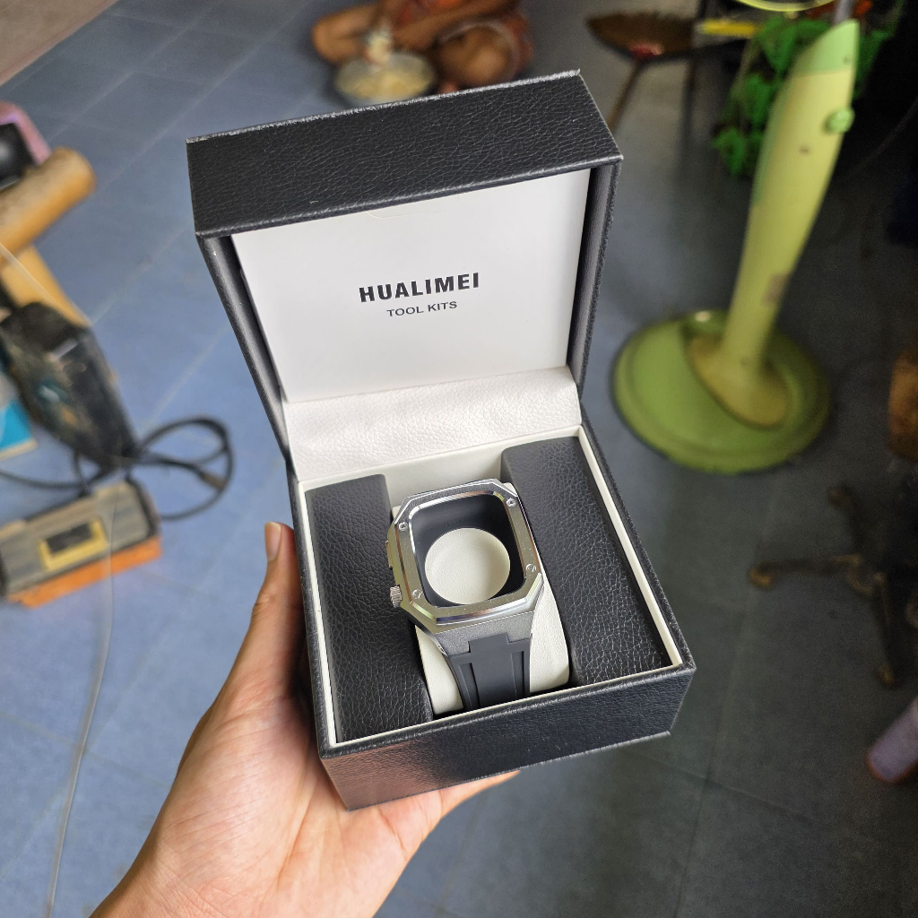 HUALIMEI เคสพร้อมสายสำหรับ Apple Watch Series 7 ขนาด 41mm