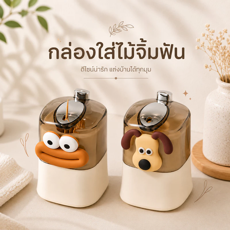 กล่องไม้จิ้มฟัน ที่ใส่ไม้จิ้มฟัน กล่องใส่ไม้จิ้มฟัน กดเพื่อเด้งอัตโนมัติ สไตล์นอร์ดิก ที่เก็บของในบ้าน