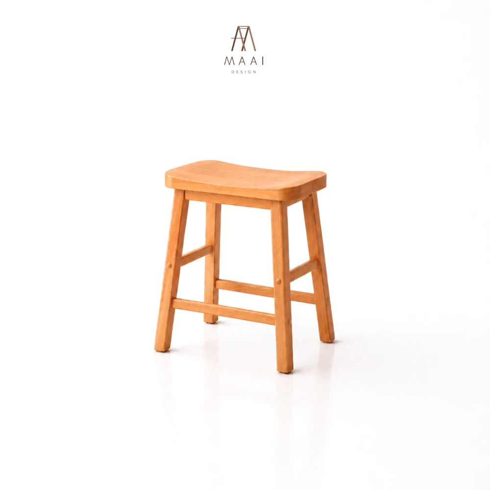 MAAI Design Yokuso stool เก้าอี้นั่งสตูลไม้จริงทั้งตัว ประกอบสำเร็จ