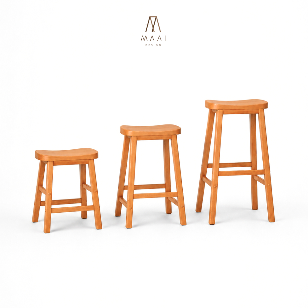 MAAI Design Bar stool เก้าอี้บาร์ มีให้เลือก 3 ขนาด (เฉพาะสี Oak)