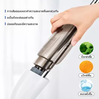ไม้ถูพื้นแบบสเปรย์ Spray Mop หมุนได้ 360° พ่นน้ำ พร้อมผ้า ใช้ได้ทั้งเปียกแห้ง ซับน้ำดี ง่ายต่อการประกอบและถอดชิ้นส่วน