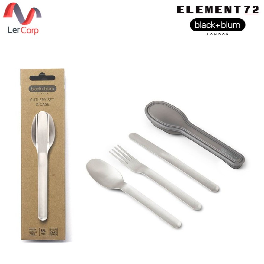 (Element72)BLACK + BLUM ชุดช้อนส้อมพร้อมเคส รุ่น CUTLERY SET + CASE สี STEEL