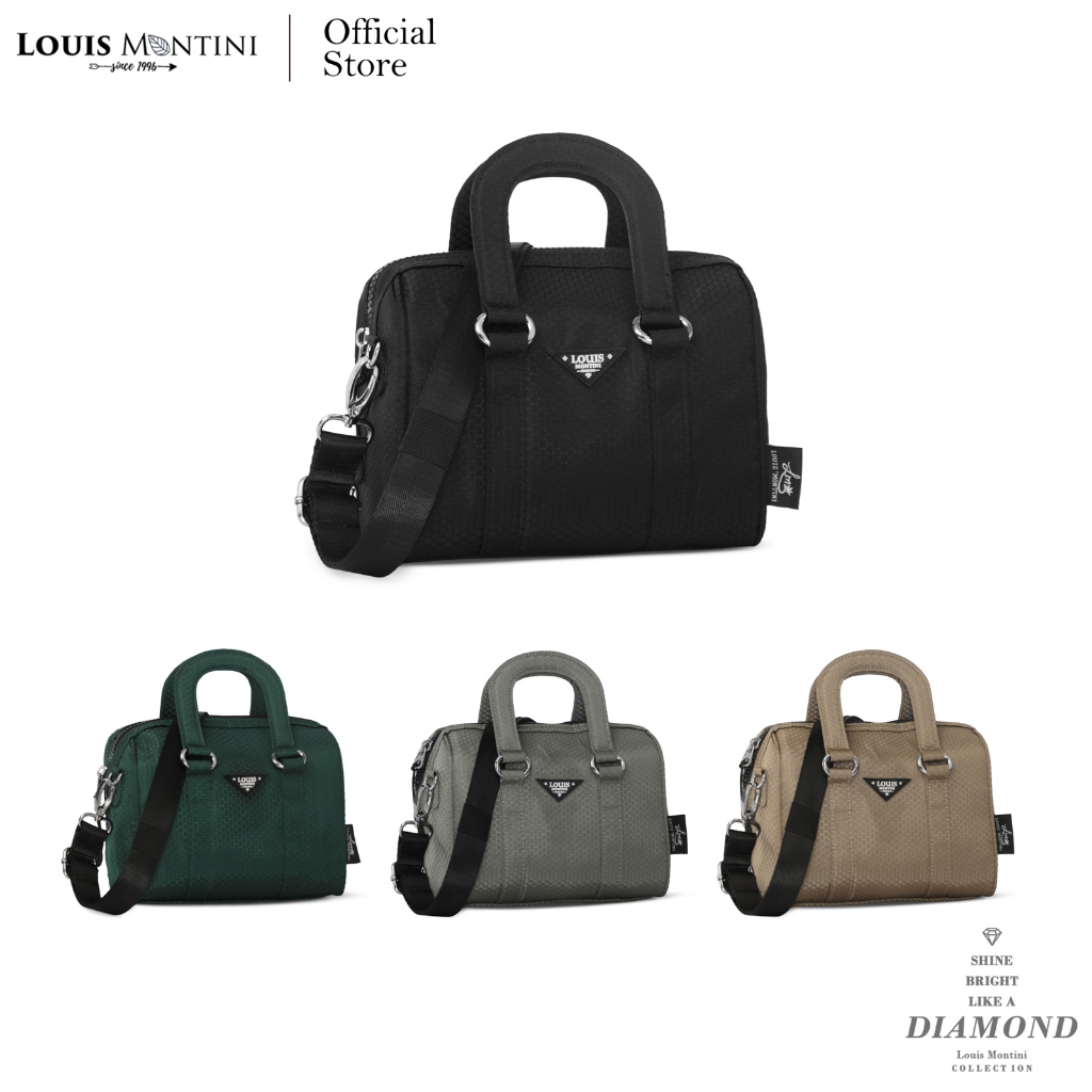 Louis Montini (Shine Bright Like a Diamond) กระเป๋าสะพายข้าง กระเป๋าผ้าไนล่อน Crossbody bag BMG16
