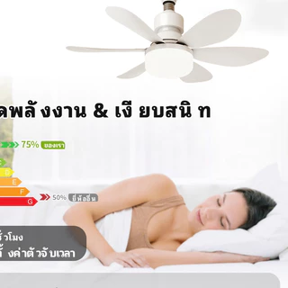Hitel พัดลมเพดานขนาด 52 ซม. พัดลม ABS คุณภาพสูง พัดลมเพดาน LED โครงอะคริลิก มอเตอร์ DC 3 สปีด ฟังก์ชันย้อนกลับ/ตั้งเวลา