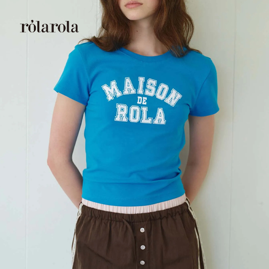 ROLAROLA - ROLA LOGO MINI T-SHIRT ( BLUE , MELANGE GRAY , YELLOW ) — صورة 3