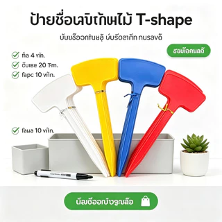 ป้ายชื่อต้นไม้พลาสติก PP 10 ชิ้น ขนาด 8x20cm กันน้ำ ทนทาน ป้ายแท็กปักดิน สำหรับสวน กระถางต้นไม้ เมล็ดพันธุ์