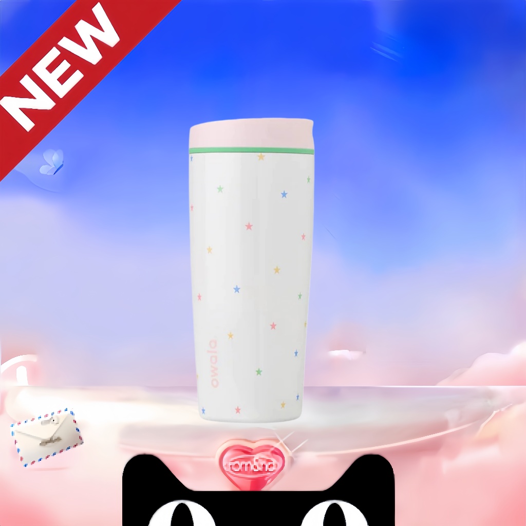 【ของแท้ 100%】Owala SmoothSip Slider Give Me the Tea แก้วน้ำ แก้วเก็บความเย็น