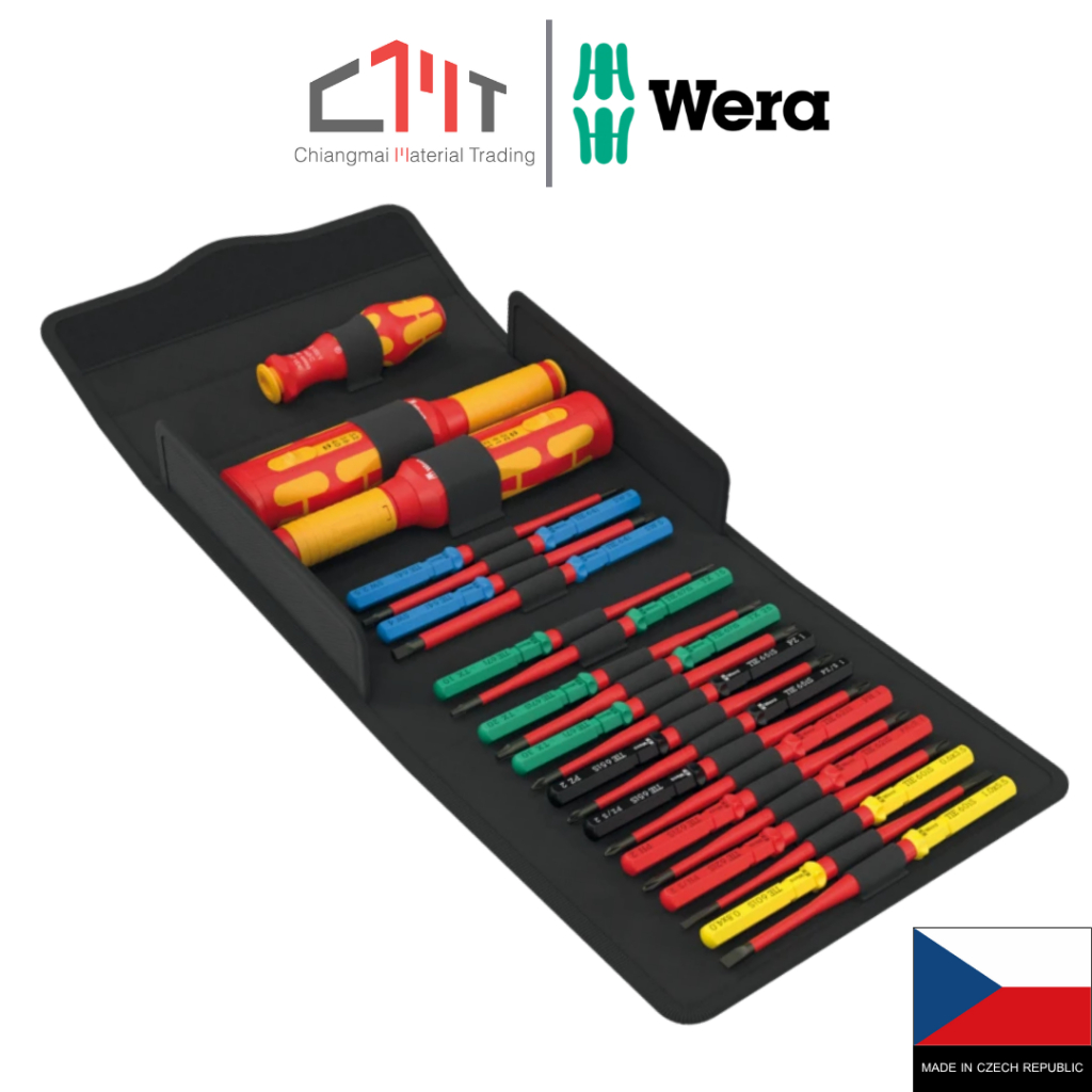 WERA ชุดไขควงทอร์ค VDE 23 ชิ้น Kraftform Kompakt VDE Safe-Torque Speed No.05006633001