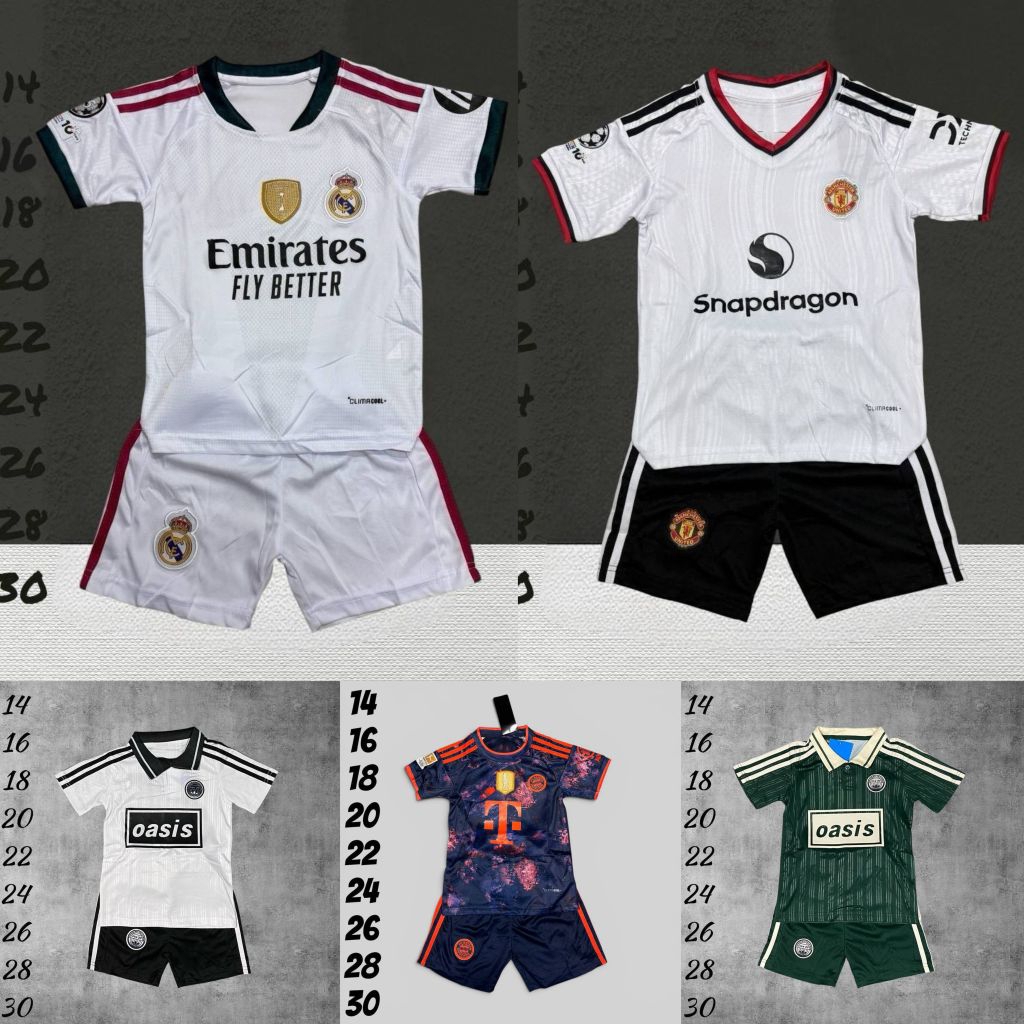 ชุดกีฬาเด็ก (เสื้อ+กางเกง) 2-12 ปี ผ้าใส่สบาย แห้งง่าย