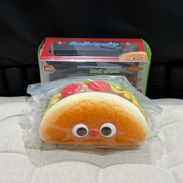 (ของแท้/มือ1) หายาก Mido Red Nose Sandwich Tucker Squishy สกุชชี่มิโดะ ทาโก้จมูกแดง จมด Taco
