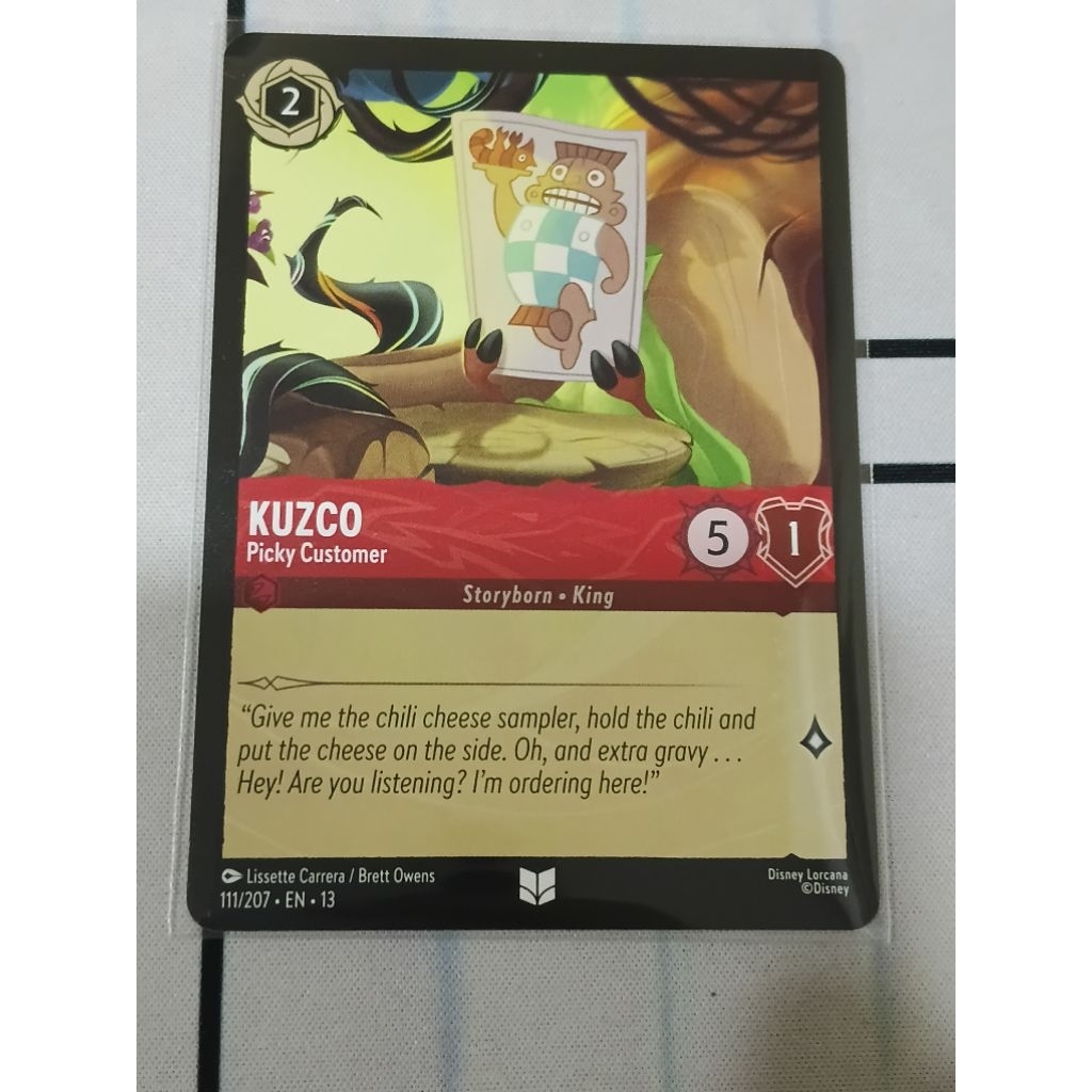 Kuzco Picky customer 111/207 en13 Disney Lorcana Trading card game