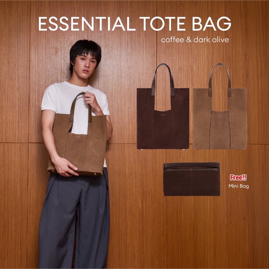 MUNIGA รุ่น Essential Tote Bag กระเป๋าสะพายไหล่ ทรง tote ใส่โน๊ตบุ๊คได้ สำหรับผู้หญิง สินค้าใหม่