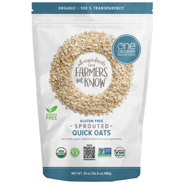 One Degree Gluten Free Organic Sprouted Quick Oats| ข้าวโอ๊ตแบบ Quick Oats ออร์แกนิคจากธัญพืชงอก ปรา