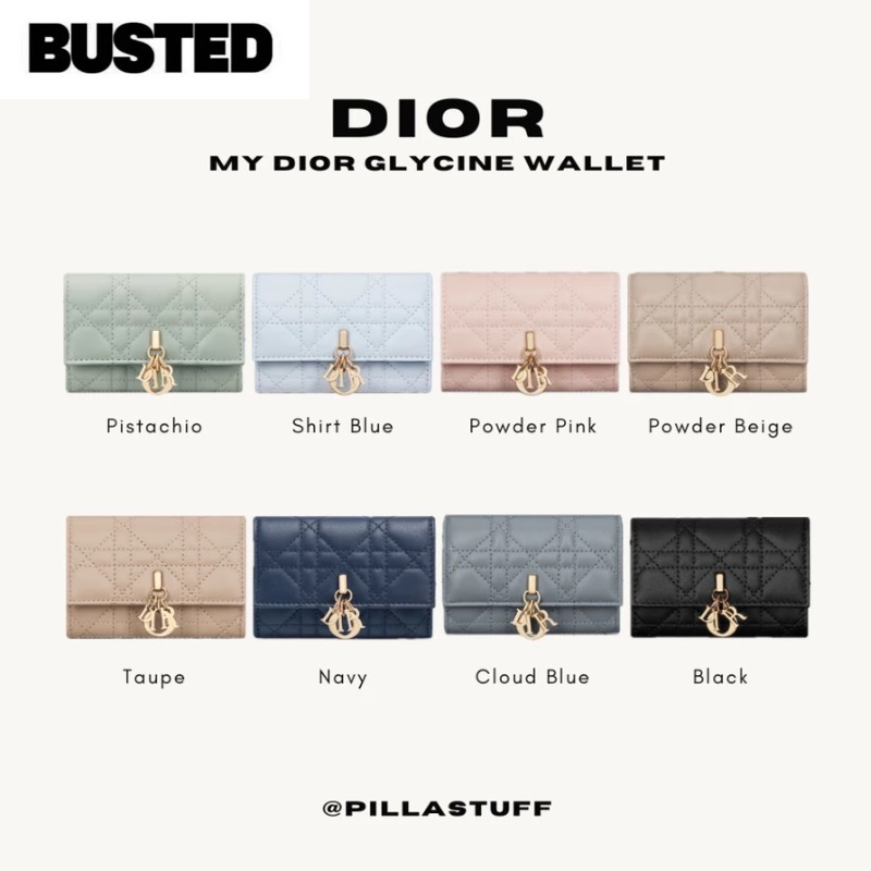 New🔥 Dior My Dior Glycince Wallet กระเป๋าตังค์ดิออร์