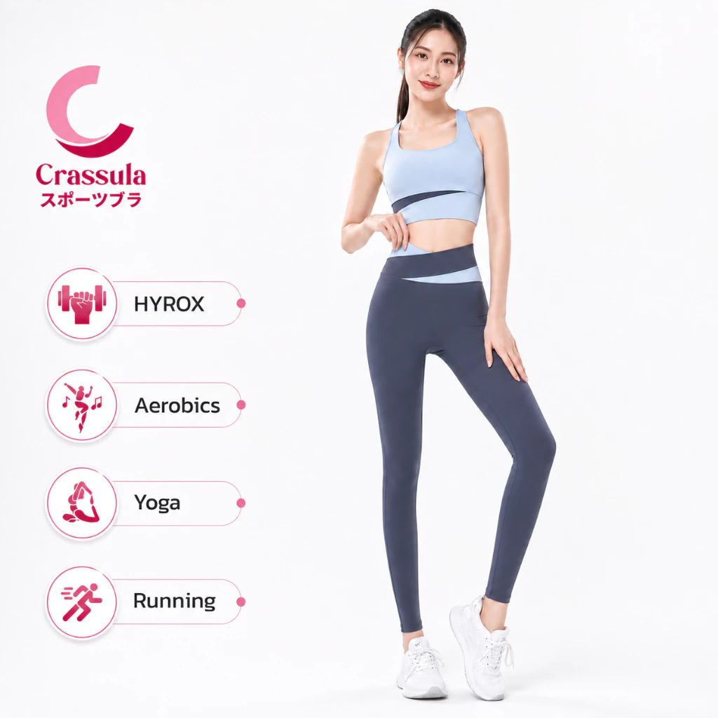 [Crassula] แท้ กางเกงโยคะ Yoga Legging ดีไซน์ลายพาดเอว ผ้ายืดหยุ่น สวมใส่สบาย