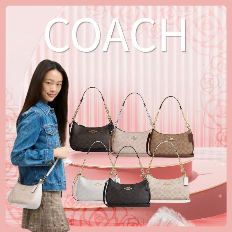 พร้อมส่ง Coach Teri Shoulder Bag In Signature Canvas