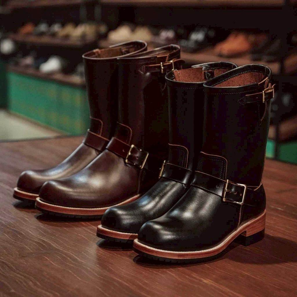ENGINEER BOOTS รองเท้าหนังแท้ รุ่นครบรอบ 10ปี CAPTAIN LEATHER