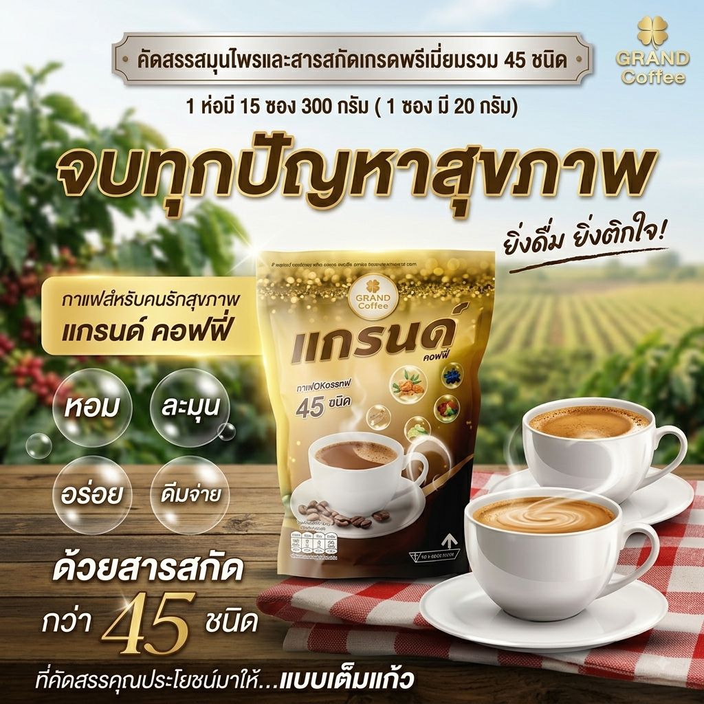 โฉมใหม่ แกรนด์คอฟฟี่ สารอาหาร 45 ชนิด