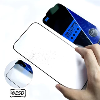 （ราคาส่ง 10in1）ฟิล์มกระจกเต็มจอด้าน ESD AG MATTE กันไฟฟ้าสถิตย์ กันนิ้วมือ สำหรับ iphone 11 13 15 17