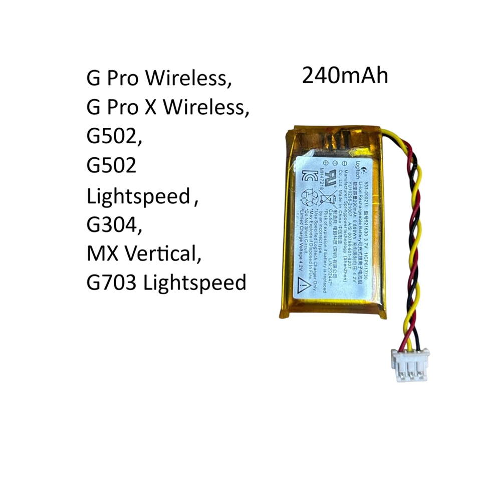 แบตเตอรี่เมาส์  G Pro Wireless / G Pro X / G502 / G502 Lightspeed / G304 /MX Vertical / G703